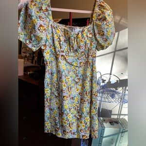 Astr Multicolor Floral Off-Shoulder Dress